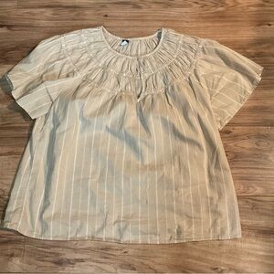 Old Navy Women's Beige Striped Blouse